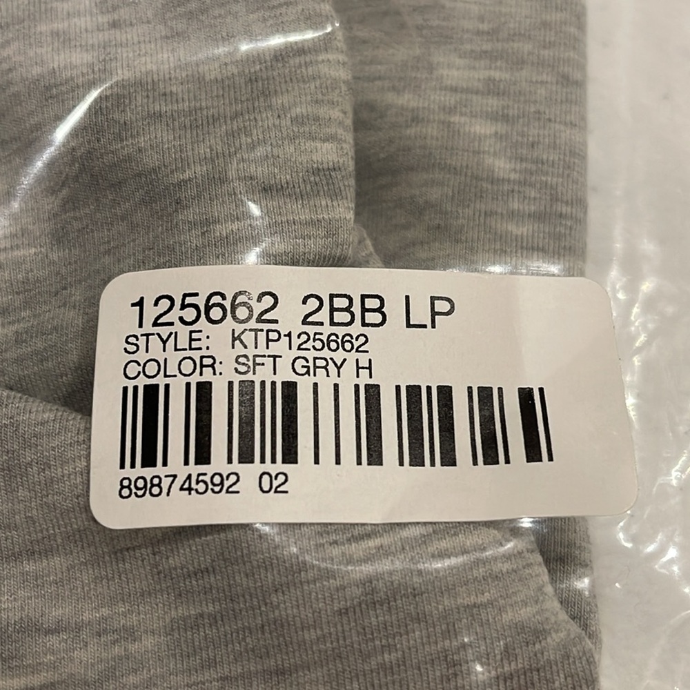 NEW Pure J Jill WOMENS LARGE PETITE Gray Stretch Long-Sleeve Shirttail Tee Shirt - Picture 16 of 16